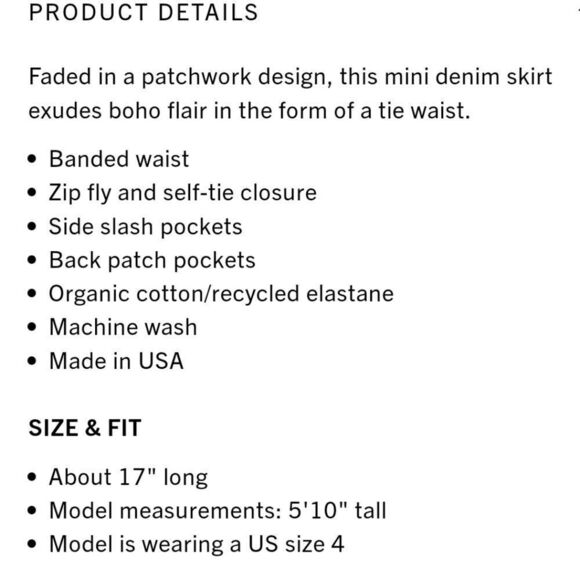 NWOT Jonathan Simkhai Jean Skirt - Picture 8 of 8